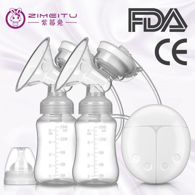 Bilateral Electric Breast Pump Mute Portable Large Suction Painless Massage Automatic Milking Machine Maternal and Baby Supplies