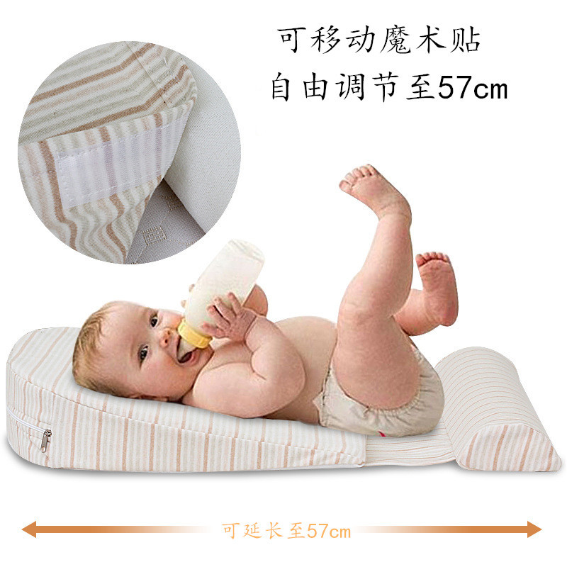 Baby anti-puff Slope Mat Newborn Baby Side Sleeping Lean Pillow Prevention Choked Breast Milk Spilled Milk Pillow Can Be Adjusted