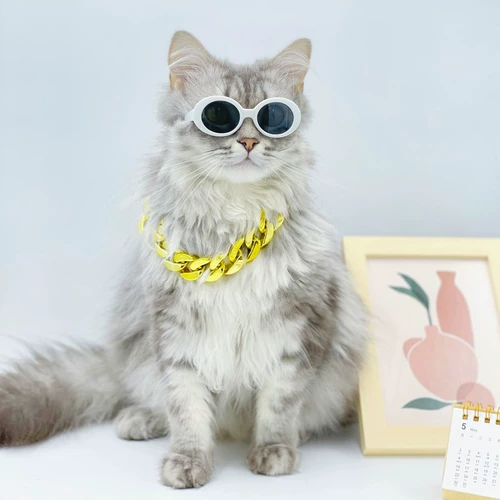 Забавные солнцезащитные очки, милая кукла, модный аксессуар, кошачий глаз, домашний питомец, кот