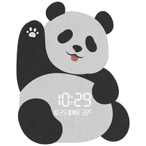 Creative Panda Plug-in Handing Sub-clock Handing Clock пассажирское столовое столовое украшение Телевизор Детские Светодиодные Огни стол