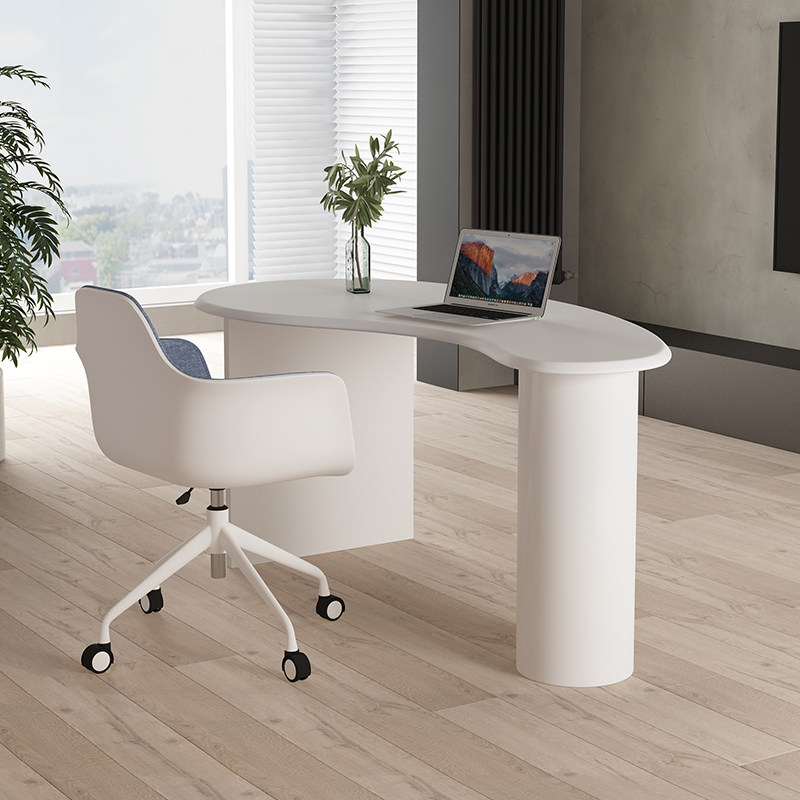 Nordic solid wood dining table computer desk home light luxury special-shaped office computer desk modern workbench designer desk
