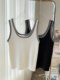 Ice silk camisole women's suit with bottoming shirt to look slim and wear outside 2024 new sleeveless T-shirt knitted top