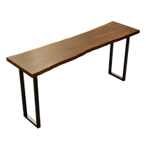 Household small apartment high table and chair balcony window table modern simple bar table solid wood wall bar table