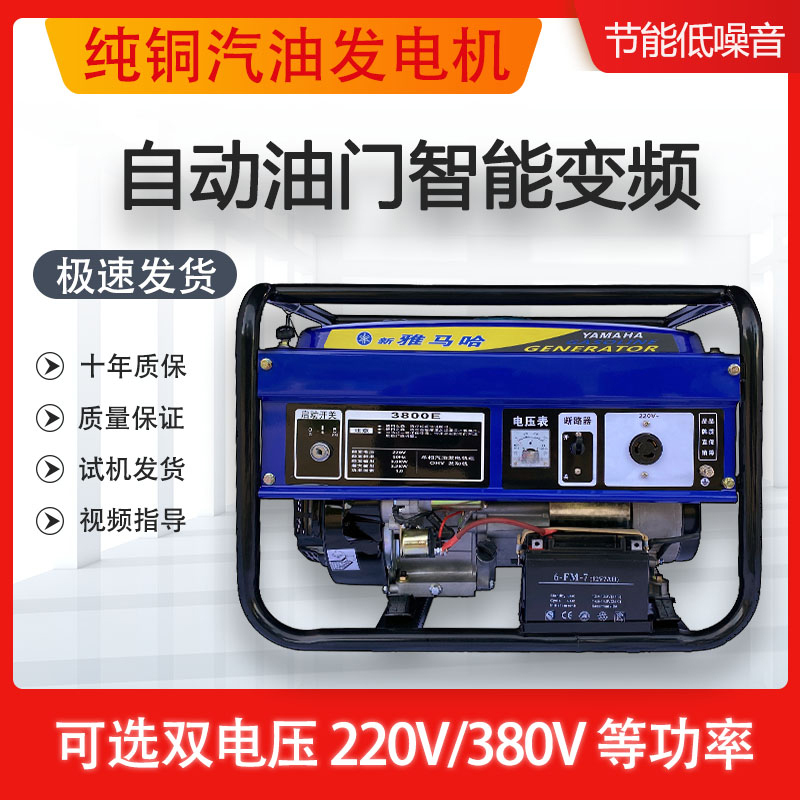 Yamaha Gasoline Generator Single-Phase 220V Small Household 3000W/3/5/8/10Kw Inverter Silent 380V