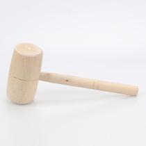 Unpainted wood hammer solid wood small hammer hammer wooden round head wood solid meat wood dry bat cake making tool hammer hammer