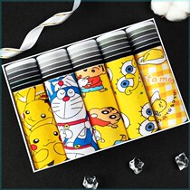 Pikachu Childrens pure cotton middle and childrens underpants girl boy flat angle mid-boy underpants four-corner triangular shorts