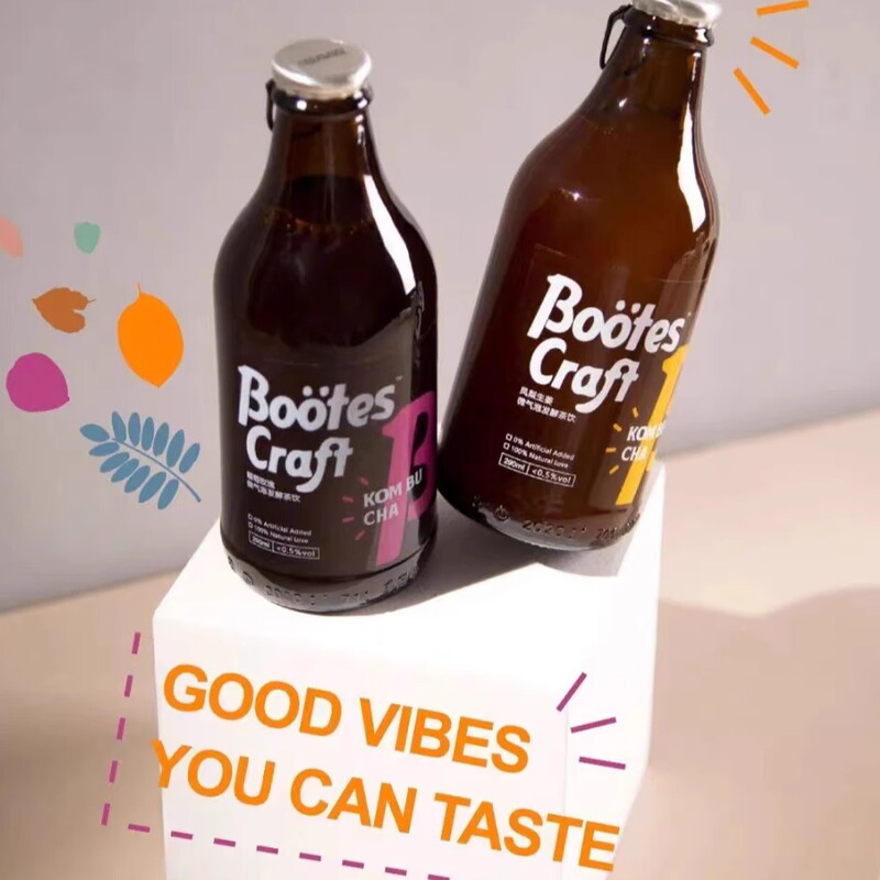 Kombucha Naturally Fermented Tea Drink, Multi-Flavored, Low Sugar + No Additives + 0 Fat, 290ml