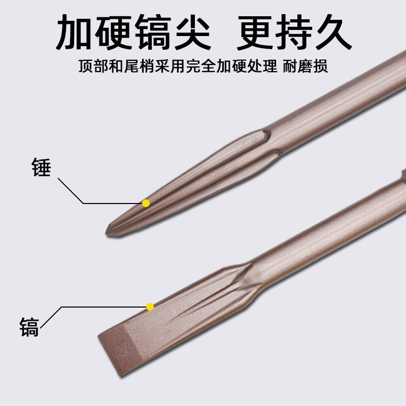 Fang Long Electric hammer drill impact drill bit 65A square shank hexagonal shank pointed flat chisel shovel Slotted Concrete Electric Pick Shovel Head