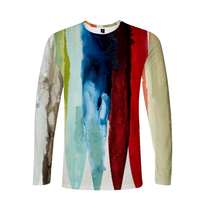 Tie-dye elements 3D digital casual tend men's 3D long-sleeve