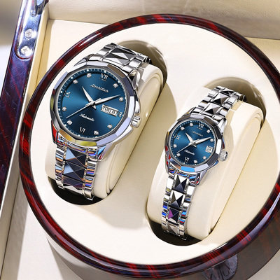 Swiss Staging Day King Watches for men and women Couples a pair of price-mechanical watches ultra-thin waterproof luminous tungsten steel watches