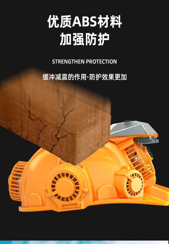 mũ bảo hộ gắn kính Quạt năng lượng mặt trời mũ cứng mùa hè điều hòa không khí làm mát công trường mũ có đèn pha pin tiêu chuẩn quốc gia mũ bảo hiểm thông minh thoáng khí nón bảo hộ màu trắng mũ bảo hiểm