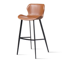 轻奢吧台椅靠背设计师款家用现代简约铁艺吧台凳酒吧高脚椅子720