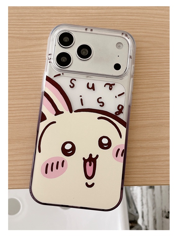 Bear Rabbit Cat Characters Gradient iPhone Case