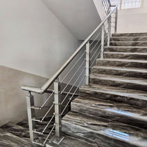 Staircase guardrails stair armrest guardrails stainless steel stair armrests upright post indoor and outside self-loading stair square tube pull 38