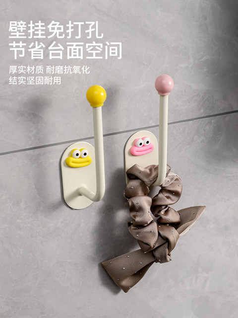 Bathroom hair ring storage wall-mounted hair rope rubber band headband headband hook hair accessories grab clip hair clip wall rack