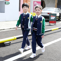 Kindergarten Garden Clothing Spring Autumn Clothing Pure Cotton Children Banfu 1st Grade Sportswear Suit Inlen Wind Elementary School Uniforms