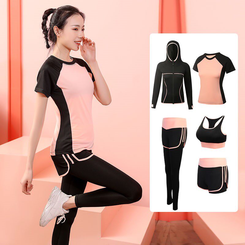 Yoga clothing women's summer set of value-added high-waist yoga clothing women's suit sportswear suit quick-drying running clothes fitness