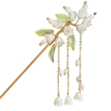 Китайская шпилька с кисточками, ханьфу, заколка для волос, в цветочек, изысканный стиль, орхидея