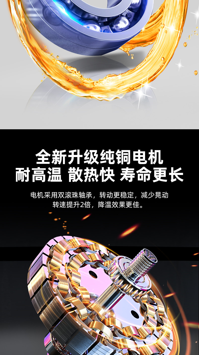 Потолочный вентилятор 奥克斯吊扇家用电风扇客厅工业大风力商用遥控悬吊式天花板风扇加长五叶 AUX