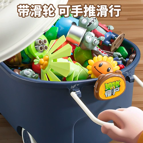 Оригинальные растения против зомби, игрушка из мягкой резины, детская система хранения для мальчиков, тележка, полный комплект