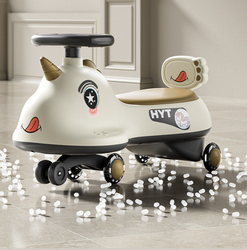 Каталки и педальные автомобили 儿童扭扭车1一3岁防侧翻大人可坐双人宝宝溜溜车滑行车独角兽平衡