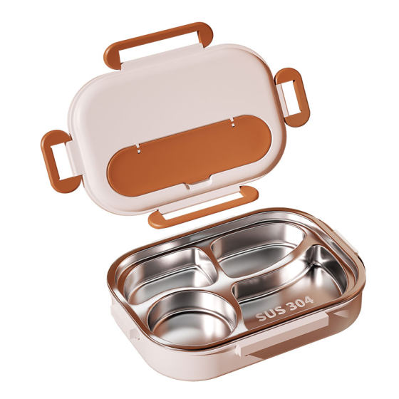 不锈钢饭盒上班族2024新款上班族专用分格餐盒便当盒可微波炉加热