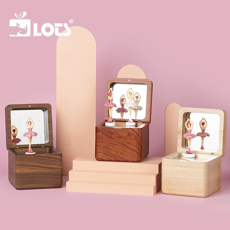 LOTS Ballet Girl Wood Music Box Eight-soundbox Princess Dancing Valentine's Birthday Girl Child-Taobao