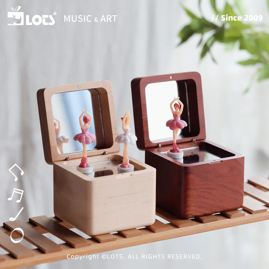 LOTS solid wood ballerina girl music box