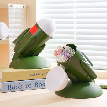 Dongfeng Missile-Shaped Cartoon DIY Pen Holder, Simple, High-End, Extra-Large Capacity with Lid, Loved by Adults and Children Alike