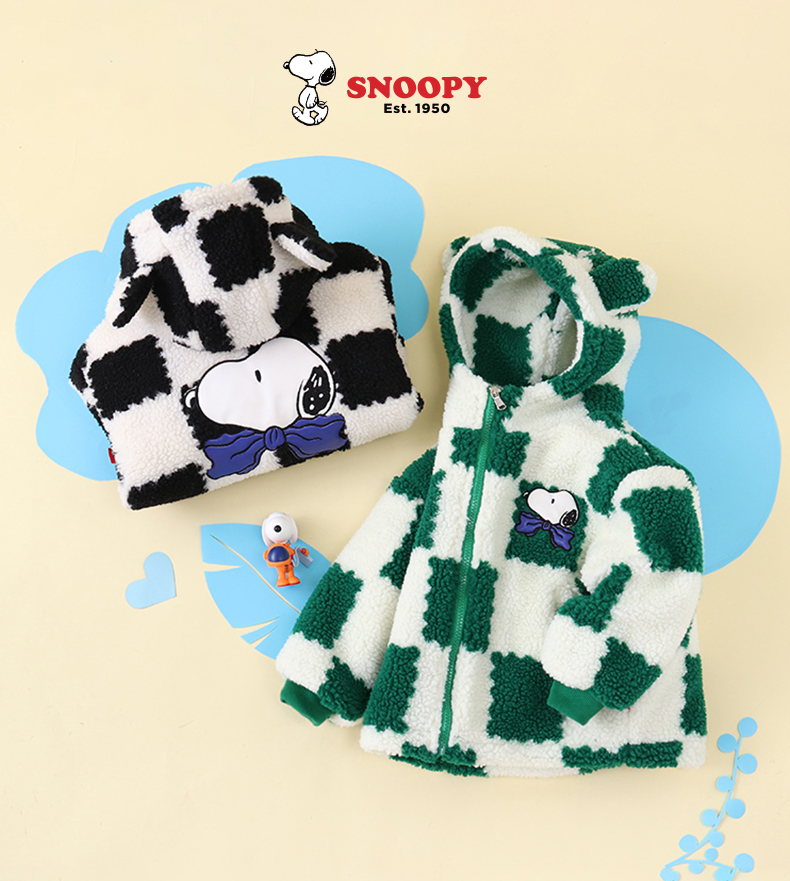 Snoopy史努比 秋冬季儿童韩范炸街加厚羊羔绒外套 2色 89.9元包邮 值值值-买手聚集的地方