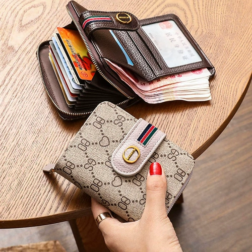 Складной бумажник, короткая небольшая дизайнерская сумка через плечо, универсальный вместительный и большой картхолдер