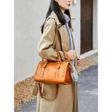 Ретро подушка для отдыха, кожаная сумка на одно плечо, вместительная и большая сумка через плечо, из натуральной кожи