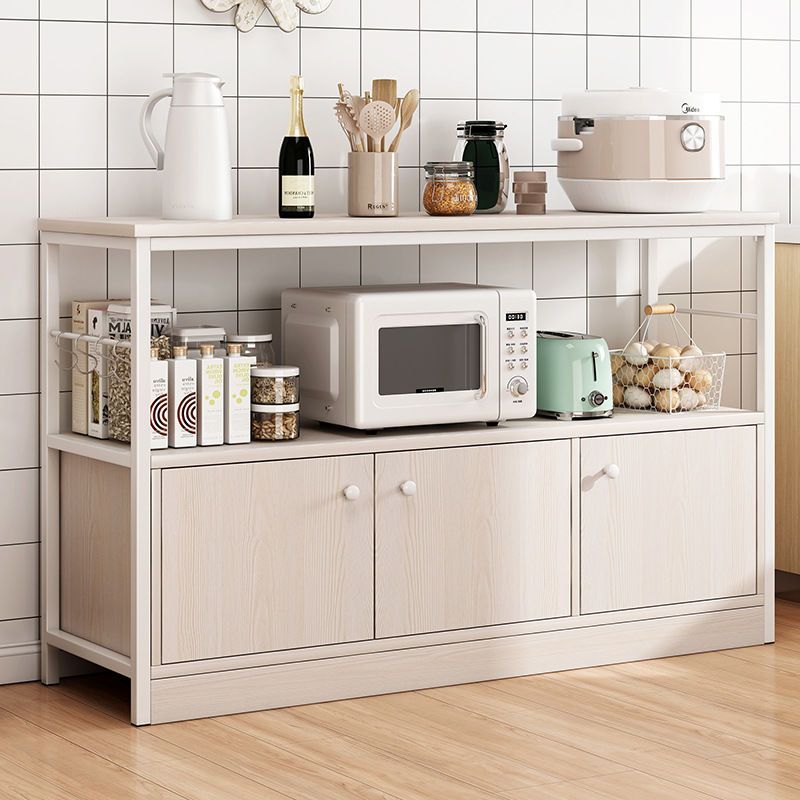 Xinjiang kitchen storage rack floor-to-ceiling multi-layer microwave oven cabinet multi-functional storage cabinet vegetables