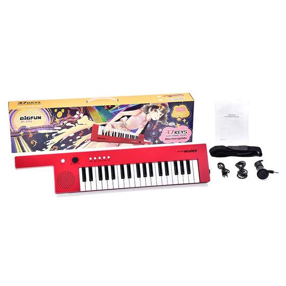 어린이 조기 교육 37 키 전자 피아노 악기 마이크 노래 소녀 음악 교육 피아노와 부모-자식 상호 작용