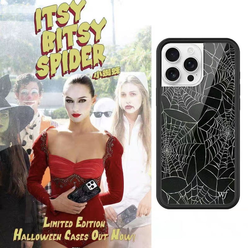 Wildflower Co-Branded Itsy Bitsy Spider Halloween Gift Suitable for Apple 17Pro Phone Case iPhone 16 /15/14Promax/Plus Anti-Fall Protection Wildflower Co-Branded Itsy Bitsy Spider Halloween Gift Suitable for Apple 17Pro Phone Case iPhone 16 /15/14Promax/Plus Anti-Fall Protection