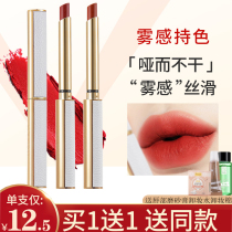 Slim Mouth Red Sheep Leather Velvet Matt not to drop No Stained Cup small crowdbrand Rotten Tomato Color Lip Glazed Cream Parity Woman