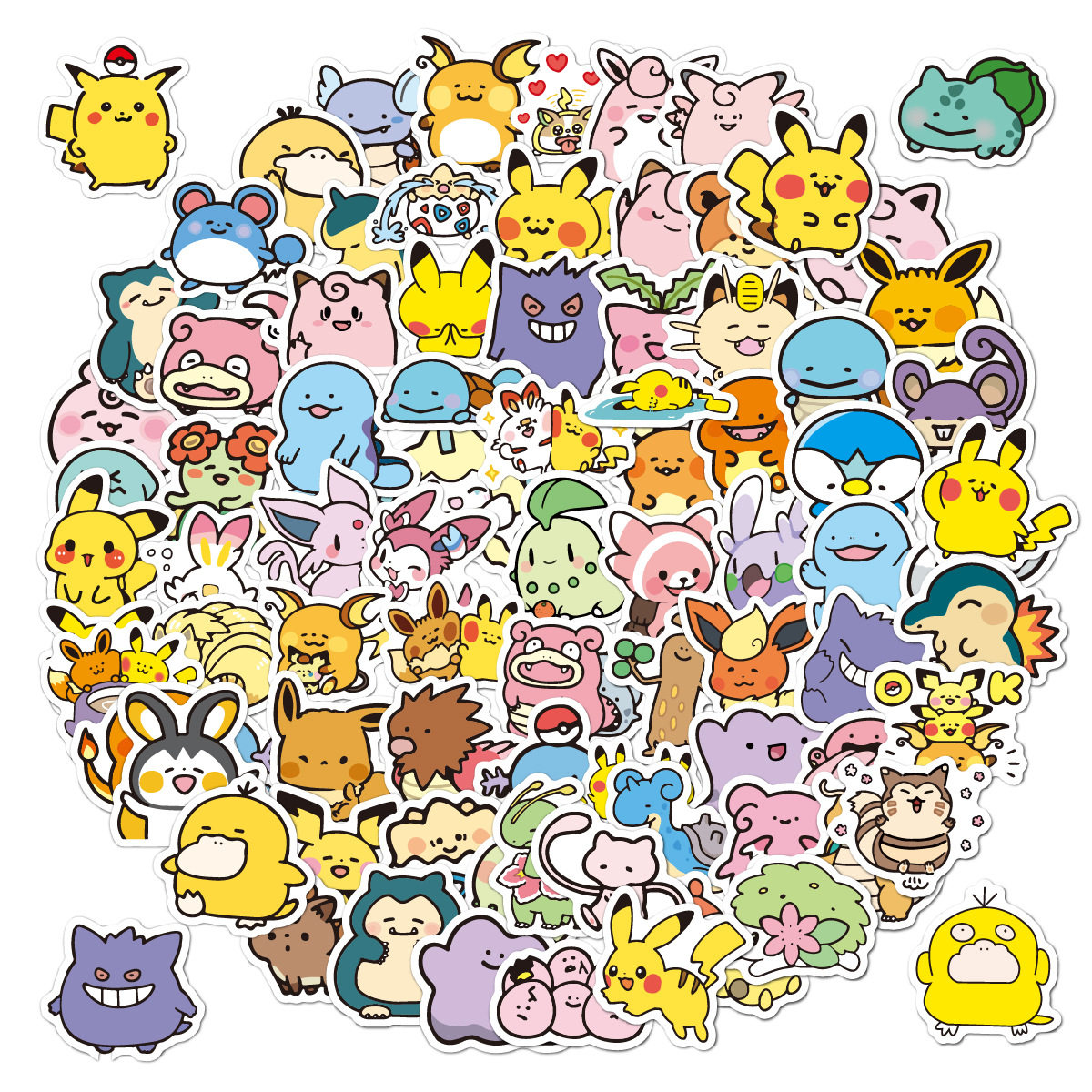 200 mini-mouth bags demonic elves Fairy Tales stickers Pokemon notebooks Pokemon Cups Waterproof Cartoon Graffiti Pets Little Elf Leather Kachu Hand Ledger Painting Children Girl-Taob
