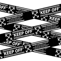 Internet celebrity black trendy brand keep off tape long warning fish tank background sticker waterproof no glue left suitcase laptop guitar skateboard electric vehicle decorative sticker high-end