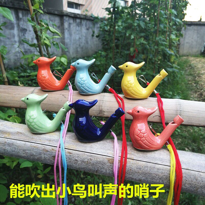 Colourful small bird whistles Whistle Ceramic Waterfowl Whistle scenic spot Children's toy blow whistles whistle whistles