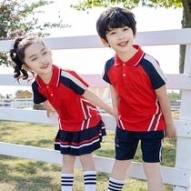 2021 Summer Clothing New Products Primary And Middle School Students School Uniform Short Sleeve Summer Camp Activities Performance Class Service Kindergarten Garden Clothing