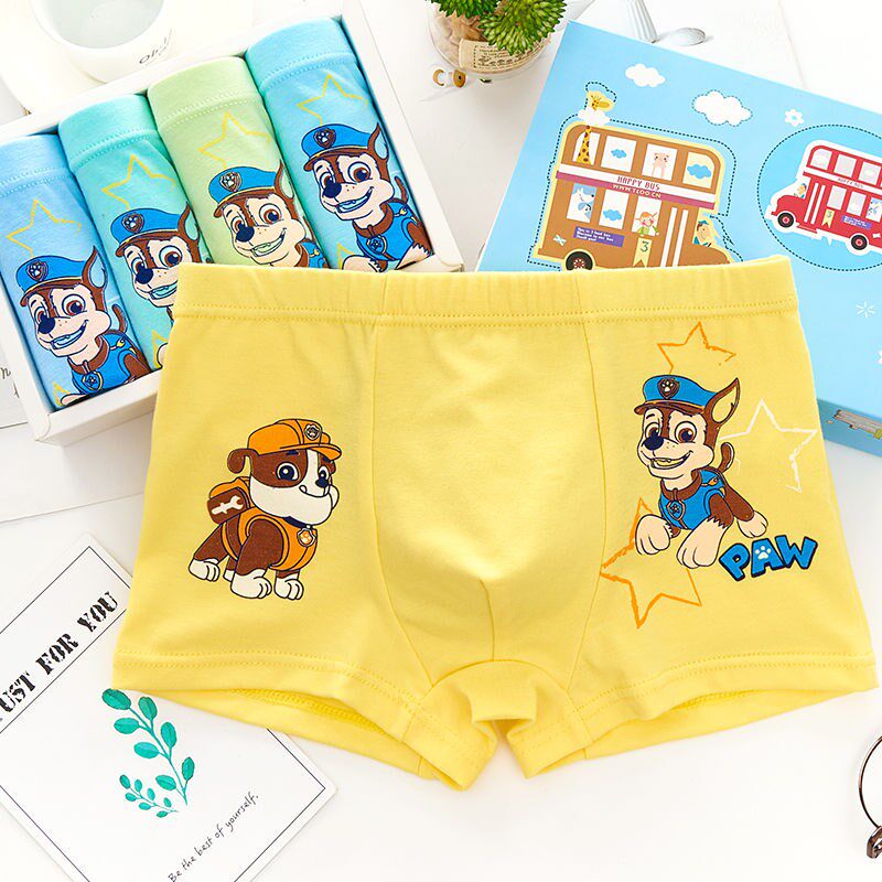 3 strips of pure cotton children's underwear boy's underwear pure cotton flat corner little boy's baby four-corner Wang Wang's underpants man