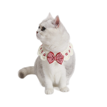 (Self-operated) Xiaoxiangfeng pet cat collar braided decorative scarf tie bow dog neck collar accessories