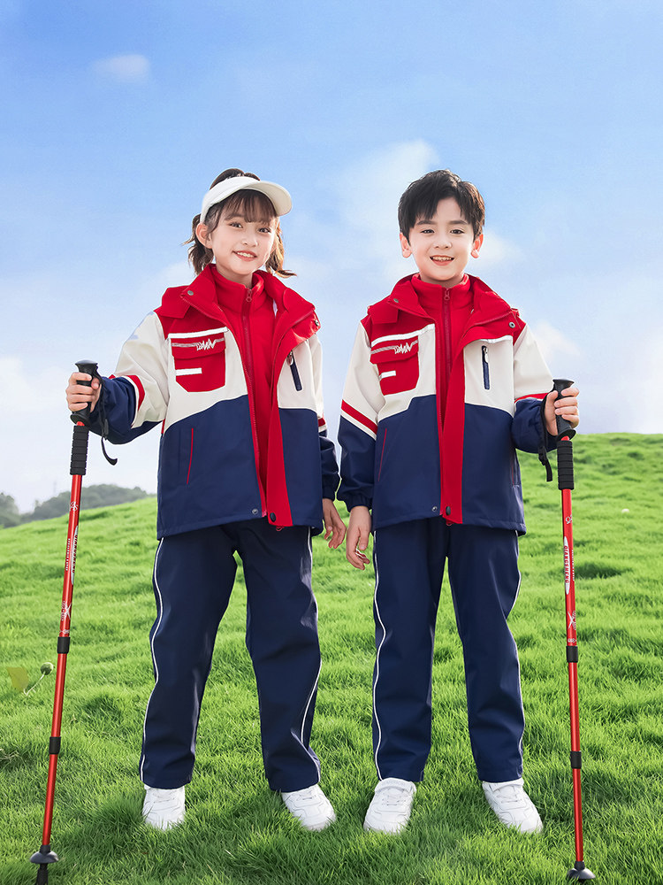 School uniforms for primary school students autumn and winter clothing three-piece kindergarten uniforms spring and autumn children's sports class clothing suits