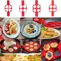 Silicione 4 Hole DIY Pancake Maker Bake Cake Mold Kids Mini E