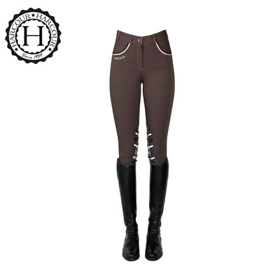 121 France imported HarCour half leather silicone equestrian pants women's non-slip equestrian breeches riding pants riding clothing