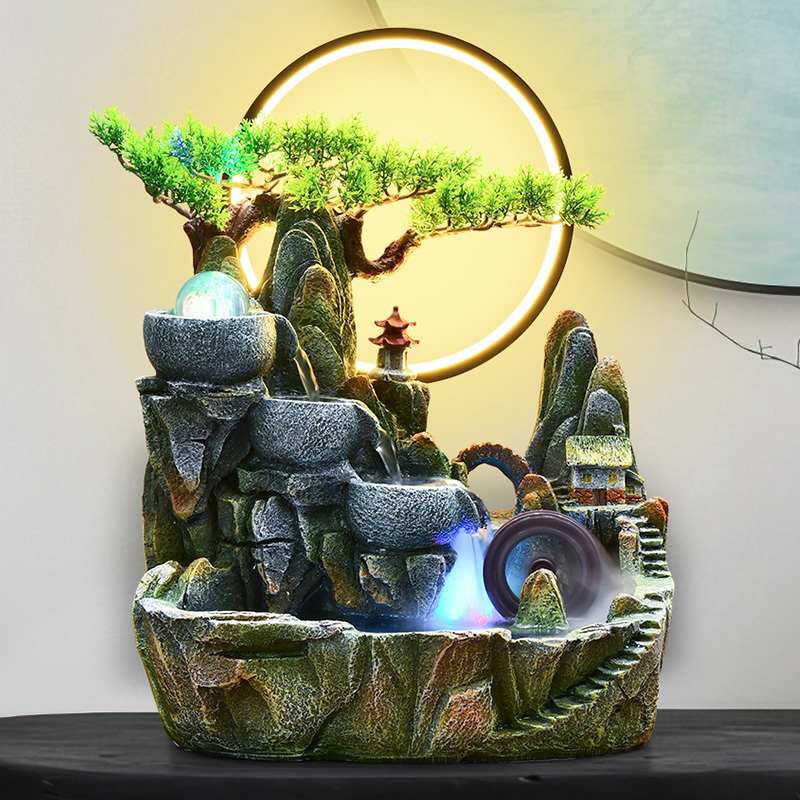 Alpine Circulating Water Ornament for Living Room, Fish Tank, Rockery, Waterwheel, Fountain, Bonsai Decoration, Wealth-Generating Feng Shui Rotating Ball Alpine Circulating Water Ornament for Living Room, Fish Tank, Rockery, Waterwheel, Fountain, Bonsai Decoration, Wealth-Generating Feng Shui Rotating Ball