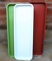 Creative water receiving disc trough rectangular with drainage plastic tray lengthened strip narrow long flower pot Tito condensate tray