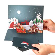 Christmas cards 3d Cubism Christmas tree cards Christmas Eve cards refined Santa Claus creativity 2022 to send friends