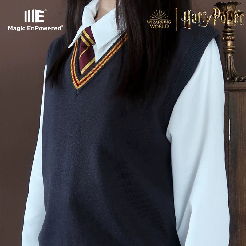 Harry Potter Universal Style Halloween Cos Daily Wear Unisex Jk Academy Shirt Sweater Vest School Uniform Set