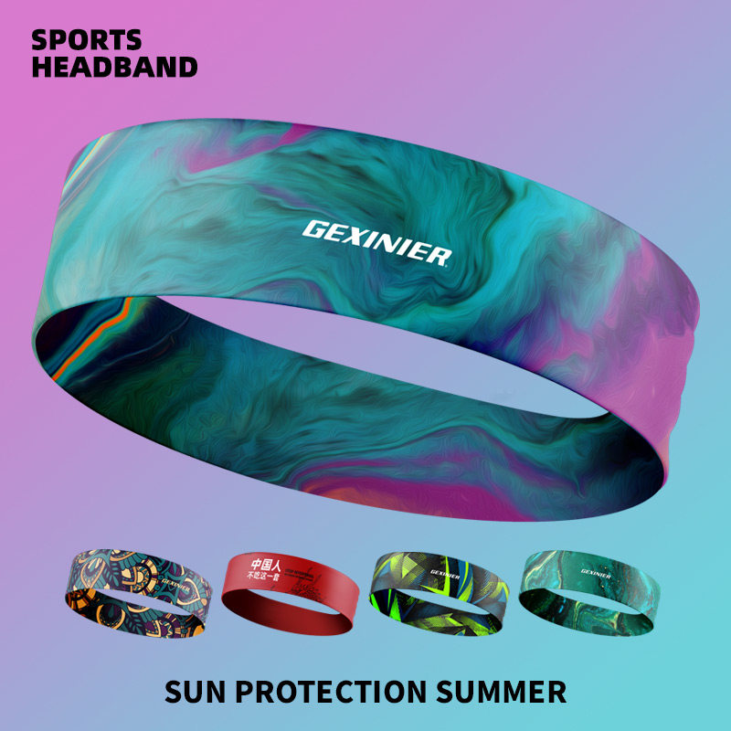 Sports hair with male head with female stop Sweat with sweat and sweat with headscarf Fitness basketball wearing a running headgear anti-sweat hair hoop-Taobao